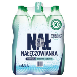 Nałęczowianka Naturalna woda mineralna delikatnie gazowana 1,5 l x 6 szt