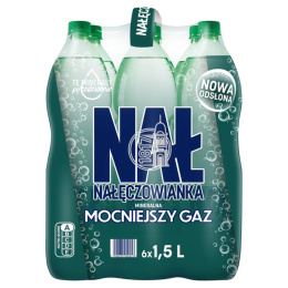 Nałęczowianka Naturalna woda mineralna gazowana 1,5 l x 6 szt