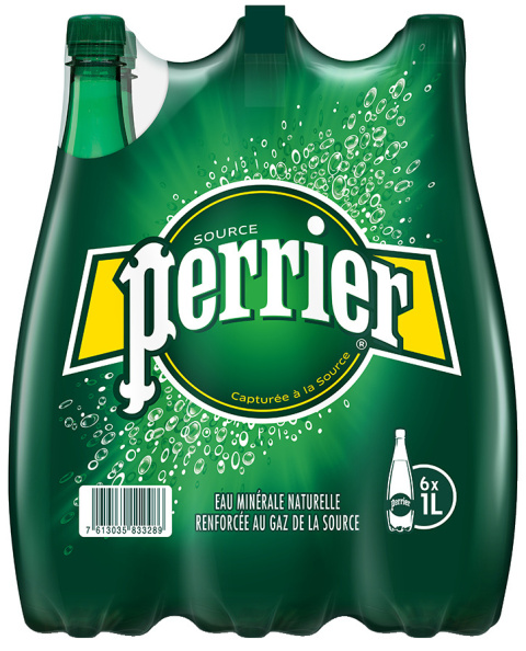 Perrier woda gazowana 1 L PET x 6 szt