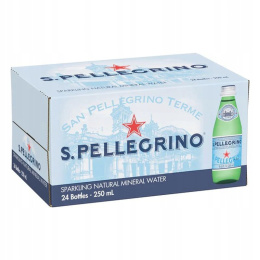 Sanpellegrino woda gazowana 250 ml Szkło x 24 szt